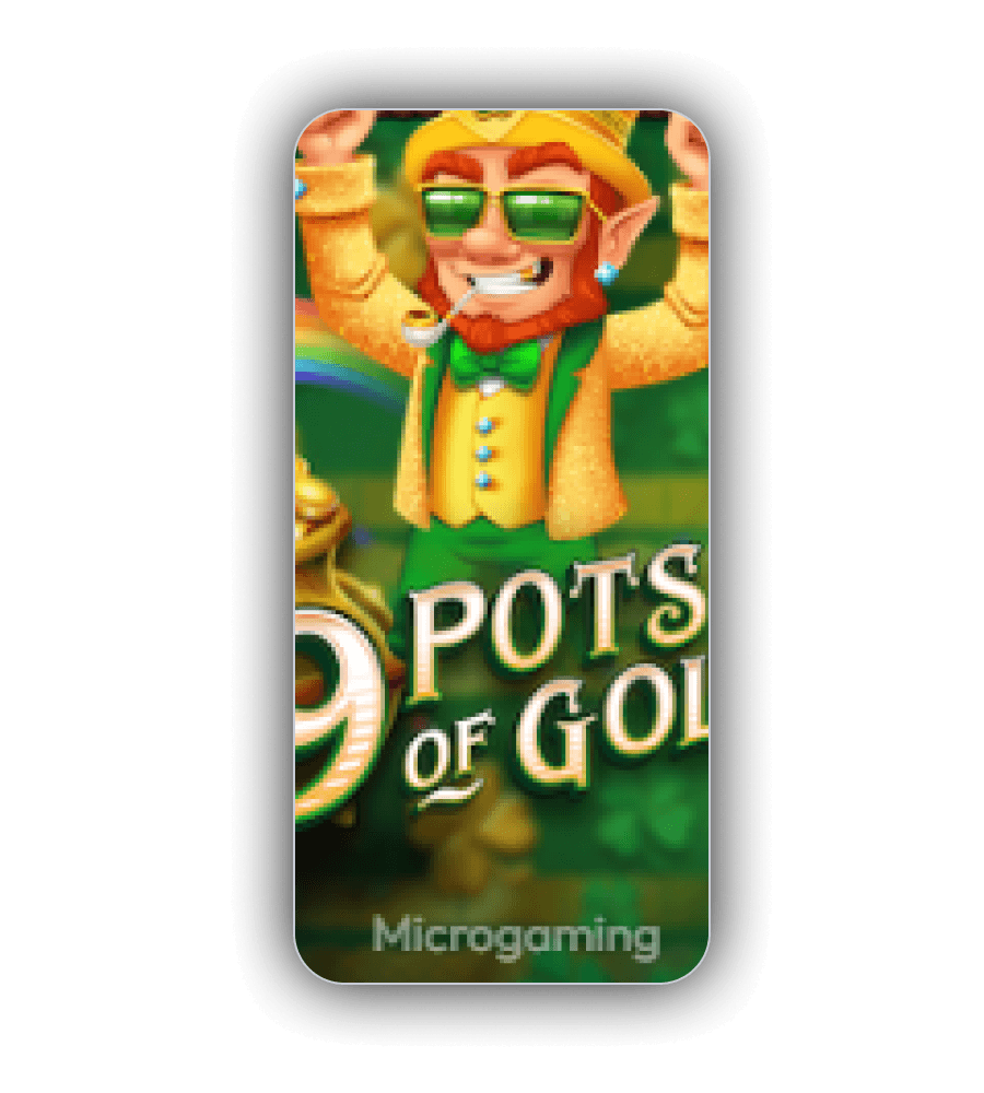 Spelautomaten 9 Pots of Gold från Microgaming spelad i Smash Casinos mobilapp